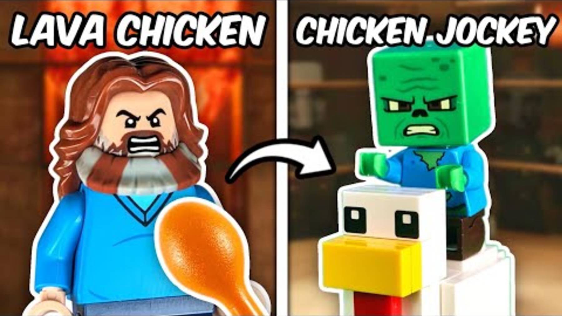 Я создавал мемы из фильмов про МАЙНКРАФТ в LEGO...
