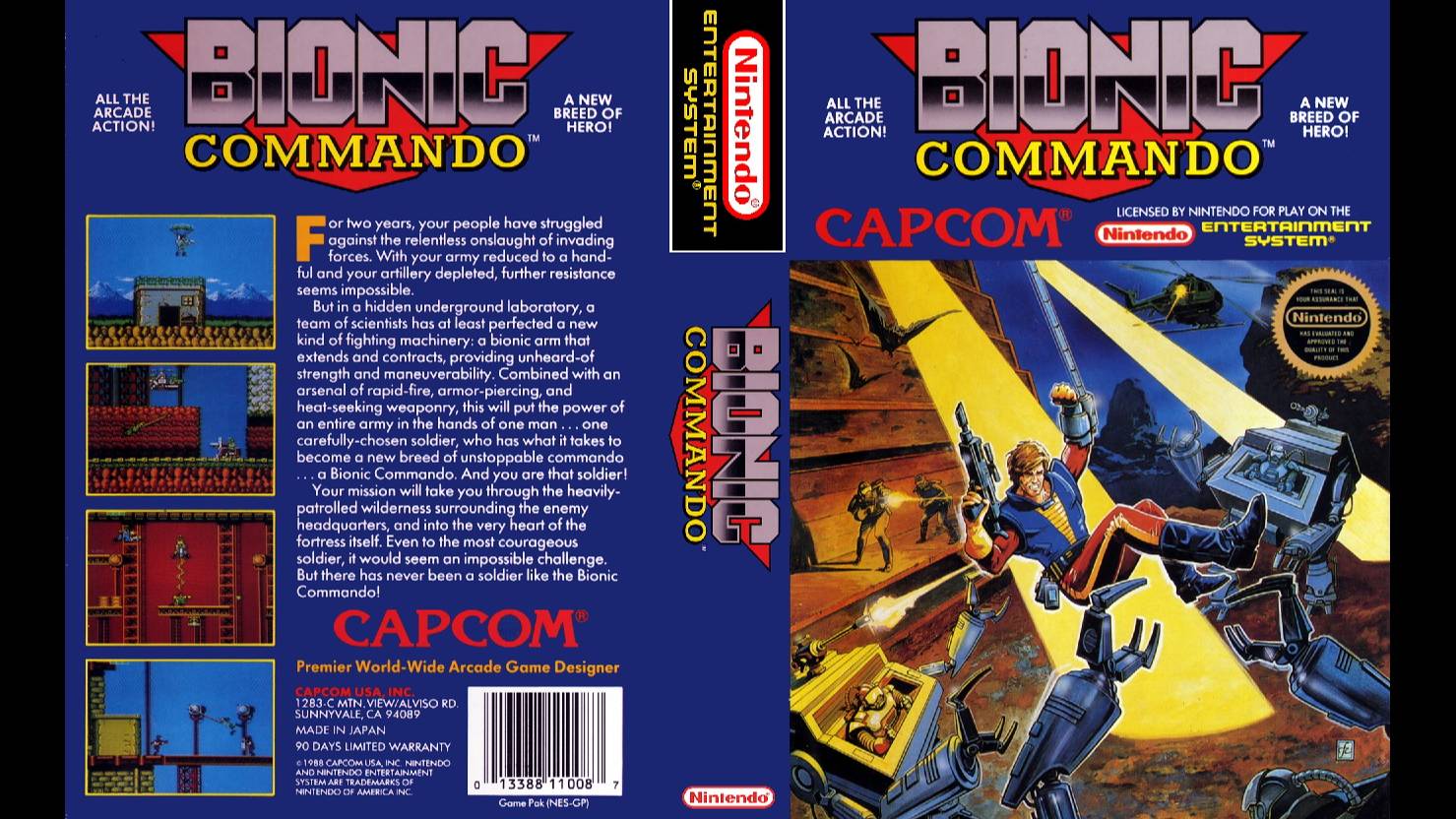 BIONIC COMMANDO. CAPCOM. 1988. NES
