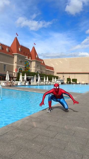 Spiderman does a somersault#shorts
