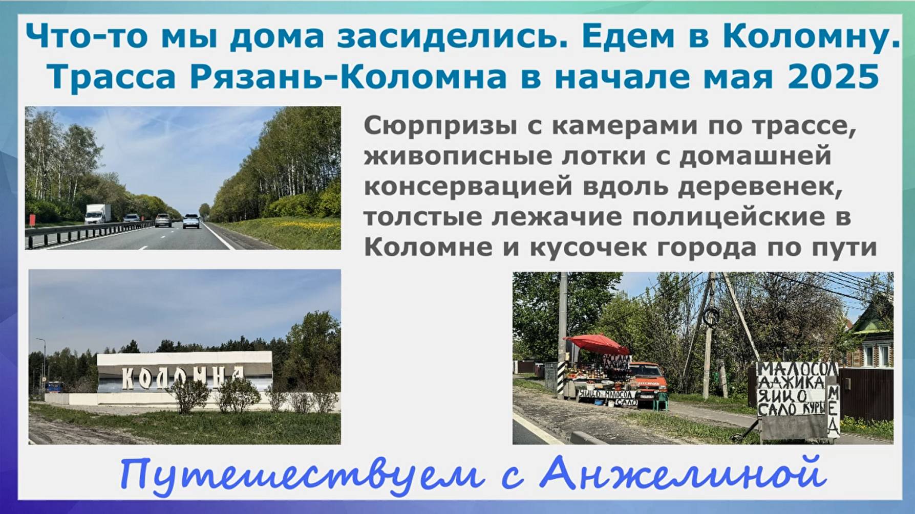 Что-то дома засиделись. Едем в Коломну. Трасса Рязань-Коломна. Камеры, толстые лежачие полицейские