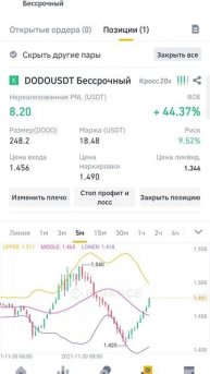 Забрали Лонг в dodo usdt и перешли во второй с большей сум?