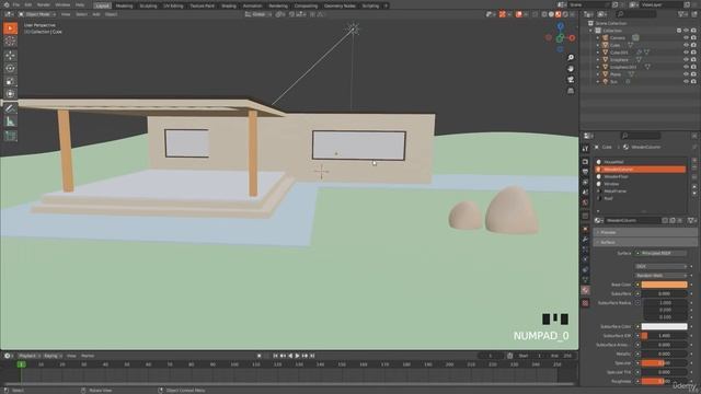 11- Country house. Applying Materials