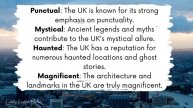 50 English adjectives to describe the UK INTERMEDIATE TO ADVANCED BRITISH ENGLISH VOCABULARY