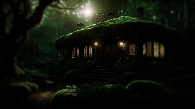 🌲 Эмбиент Музыка для Сна и Релакса | Уютный Домик в Лесу, Звуки Природы, Покой, Камин, Тишина