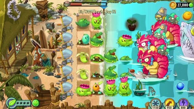 Растения против зомби 2. Босс на карте большая волна (PVZ 2)
