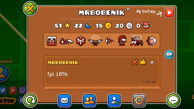 у меня появился аккаунт в гд!