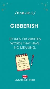 Advanced English Vocabulary What does 'gibberish' mean Learn British English #learnenglish