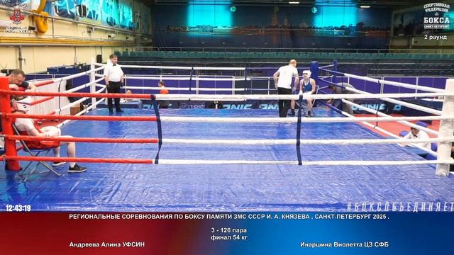 126 финал 54 кг Андреева Алина УФСИН Инаршина Виолетта ЦЗ СФБ