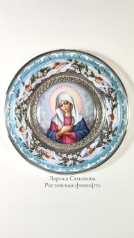 ФИНФТЬ. Авторская работа
Лариса Самонова
Икона Умиление.
Горячая эмаль.