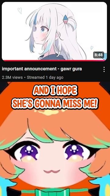 Kiara Cries Over Gura's Graduation [Gawr Gura Hololive EN] #vtuberclips #hololiveen