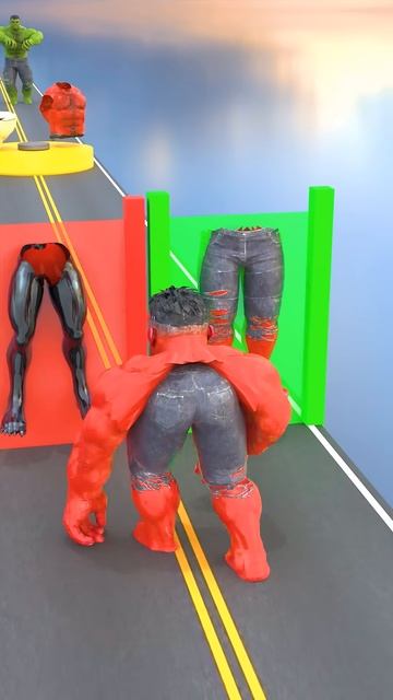 Build a Queen Run Challenge With Red Hulk #spiderman