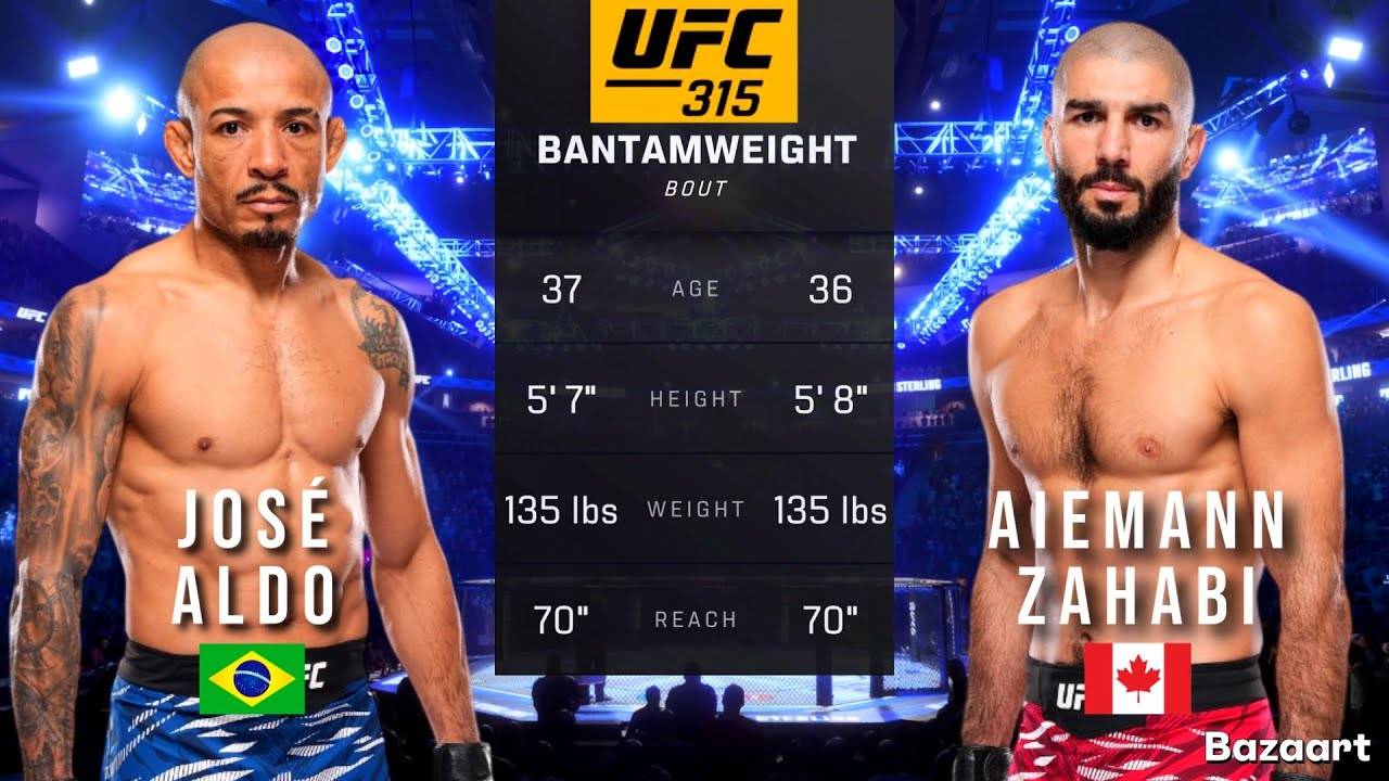 ЖОЗЕ АЛЬДО ПРОТИВ АЙМАННА ЗАХАБИ ПОЛНЫЙ БОЙ UFC 315