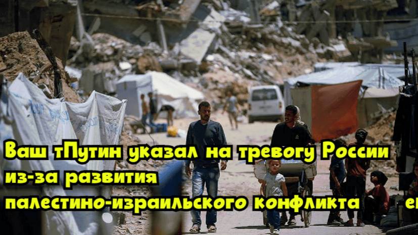 Путин указал на тревогу России из-за развития палестино-израильского конфликта