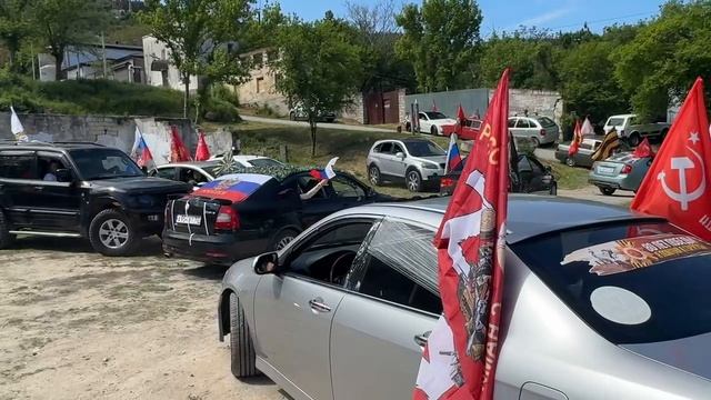Крым! Автопробег посвящённый 80-тилетию Великой Победы ! с. Маловидное! НАШ НАРОД ПОМНИТ ВСЁ!