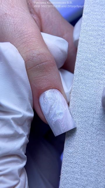 Морозный френч💅 
#маникюр #ногти #гельлак #наращиваниеногтей