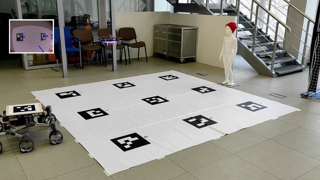 Автономный полёт квадрокоптера в составе учебной миссии ровера "Марс-1"