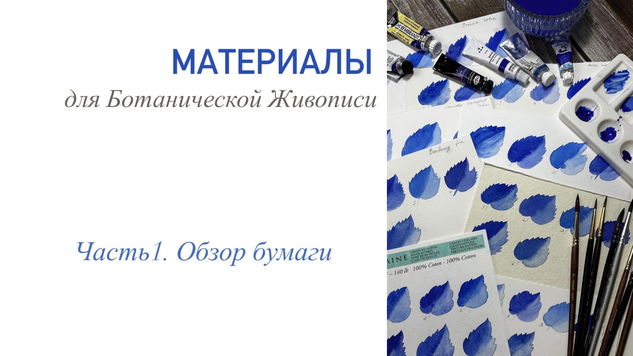 Материалы для ботанической живописи. Часть 1.  Обзор бумаги
