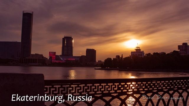 Timelapse Ekaterinburg - Sunset City Center / таймлапс Екатеринбург - закат центра