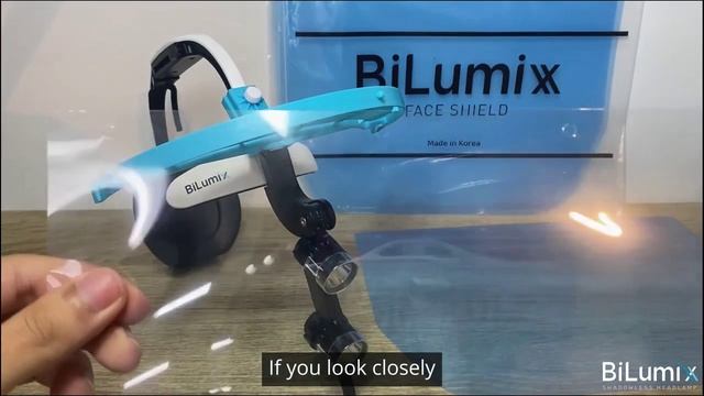 Установка защитного экрана на осветителе BiLumix