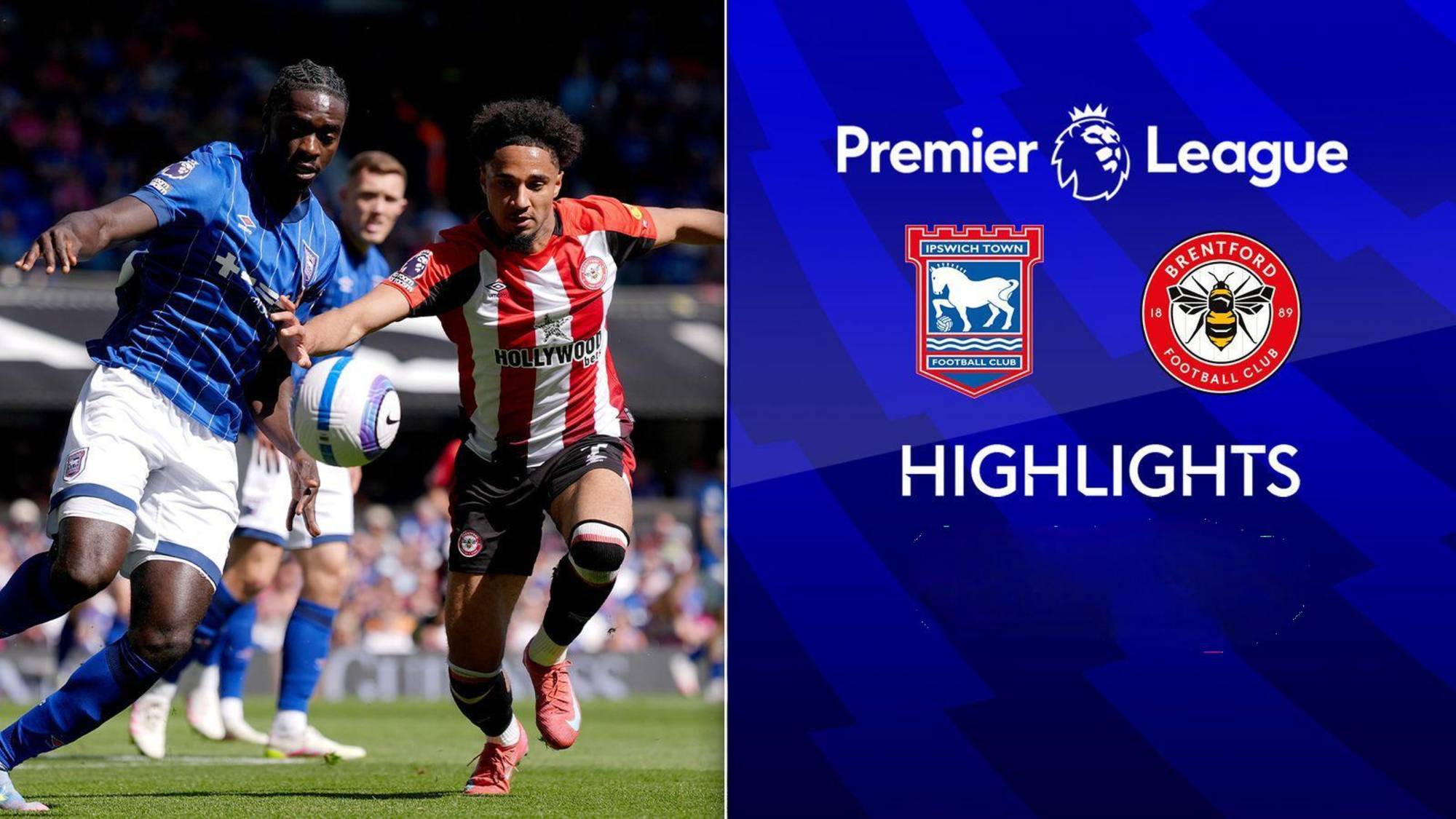 Обзор матча 36 тура Английской Премьер-Лиги НА РУССКОМ. Ипсвич - Брентфорд