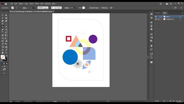 1. 03 Your First Drawings in Illustrator 1