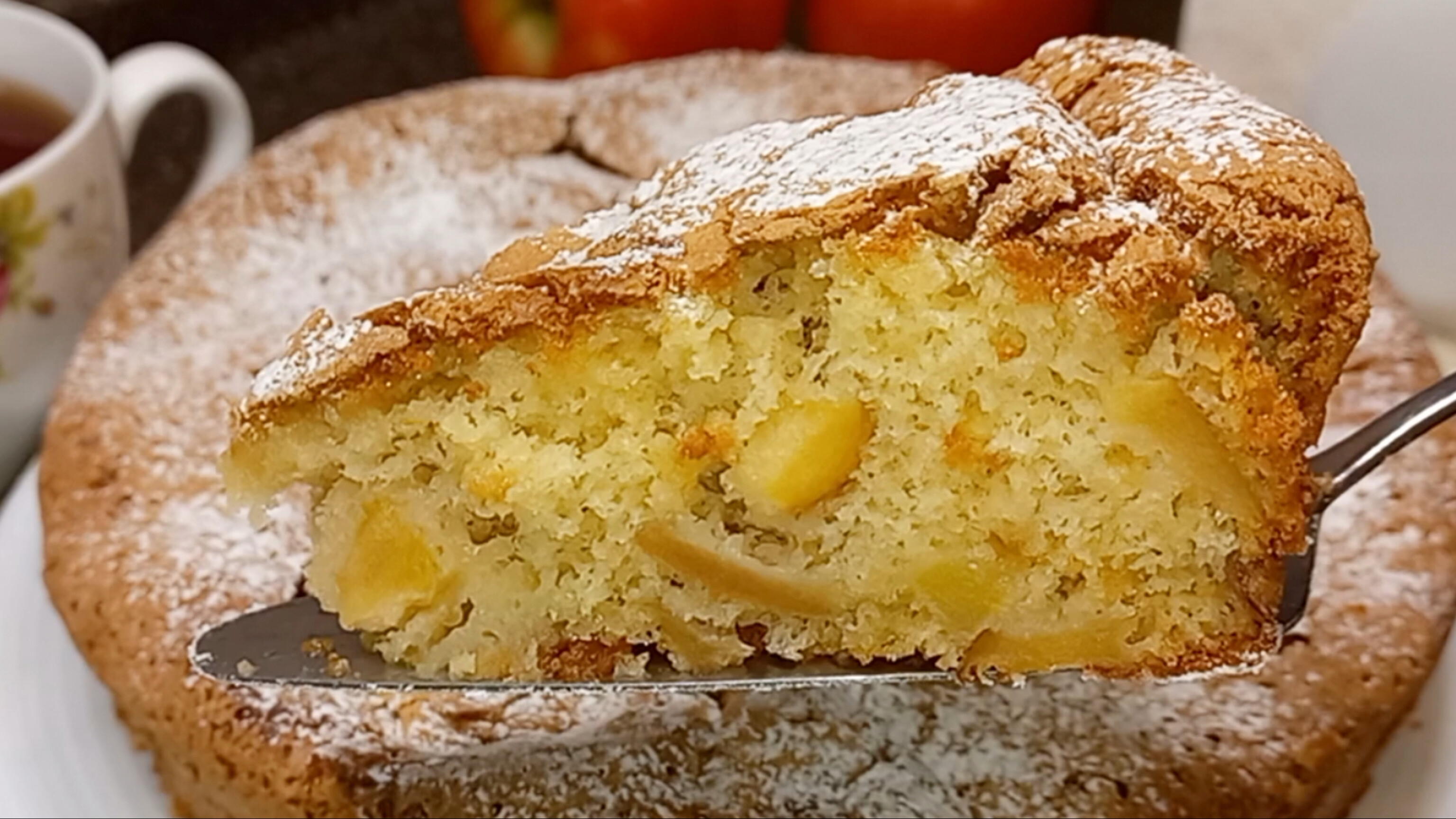 Тающая Шарлотка с яблоками Быстрый Яблочный пирог