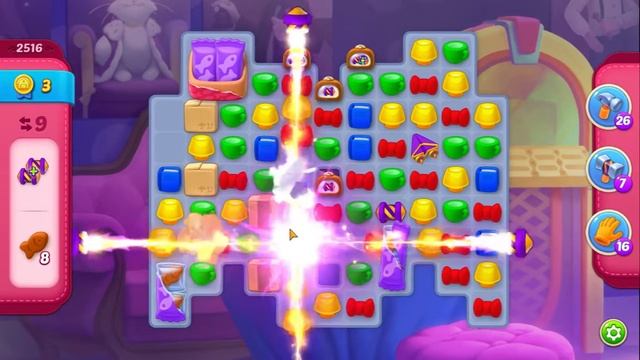 Homescapes Level 2516 Very Hard (No boosters) / Уровень 2516 Очень Сложный (Без бустеров) 04.05.202