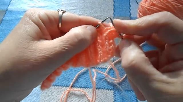 Вязание для начинающих. Резинка 2/2.