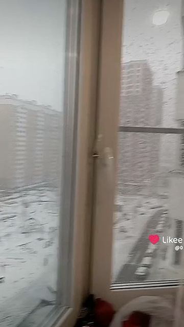 первый снег🥰🌨☃️⛄❄