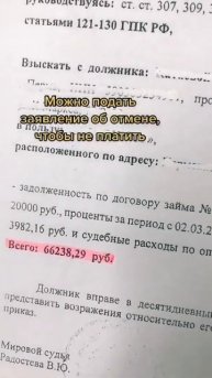 Взыскивают деньги по судебному приказу
