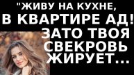 Истории из жизни Живу на кухне, в квартире ад Зато твоя свекровь жирует, жизненные истории