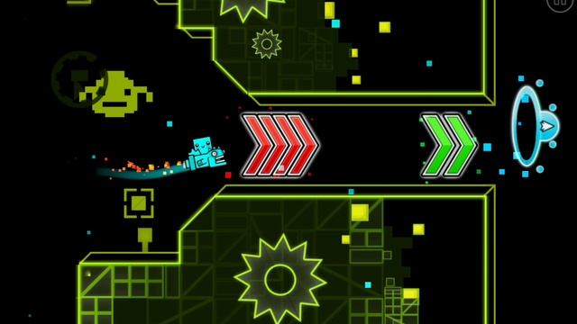 прошёл уровень в geometry dash "Retray"