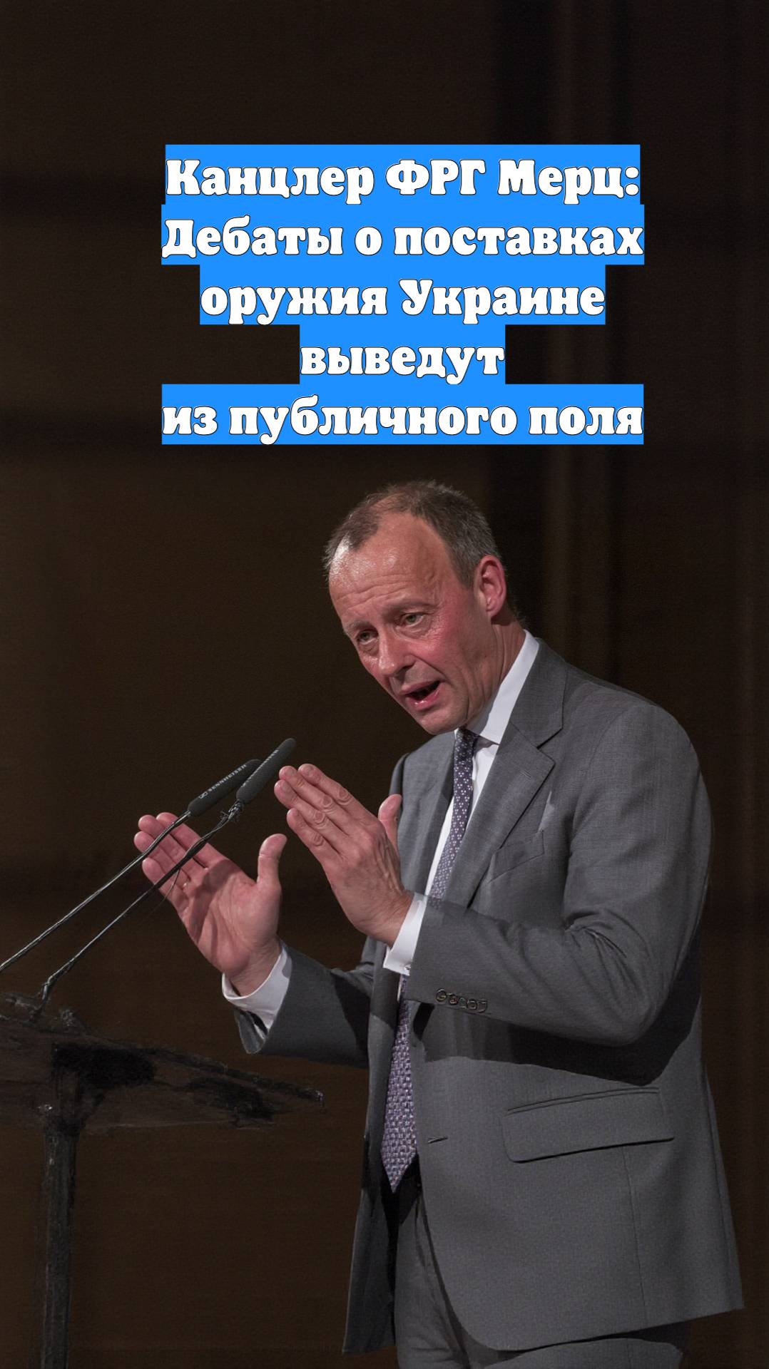 Канцлер ФРГ Мерц: Дебаты о поставках оружия Украине выведут из публичного поля