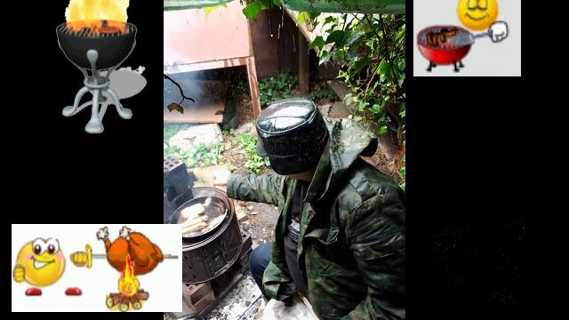 Воскресный пикник под дождем! Научился жарить хлеб в беконе!