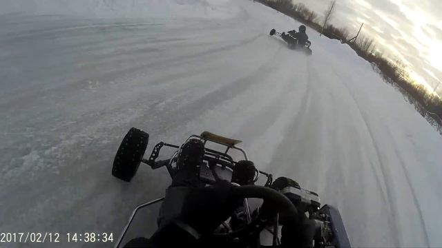 Winter karting. Зимний картинг
