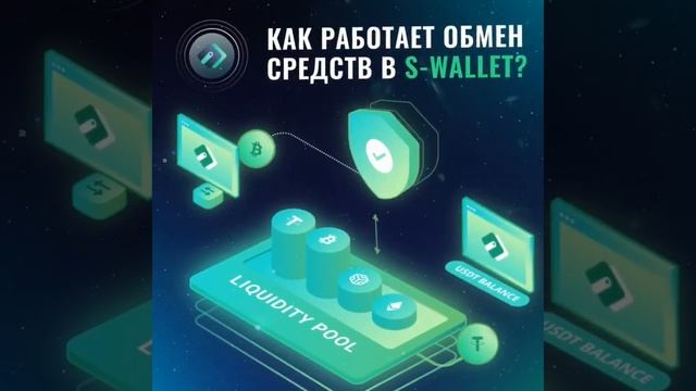 Как работает обмен средств в S-Wallet?♻️