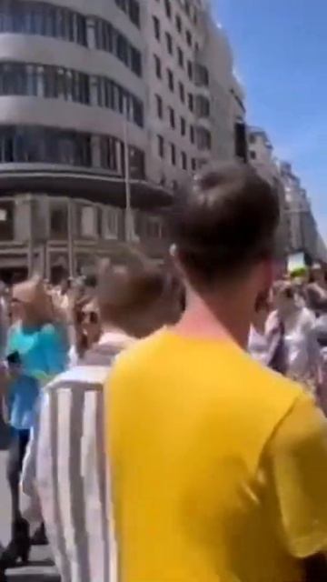 Акция в поддержку Украины в Мадриде, Испания