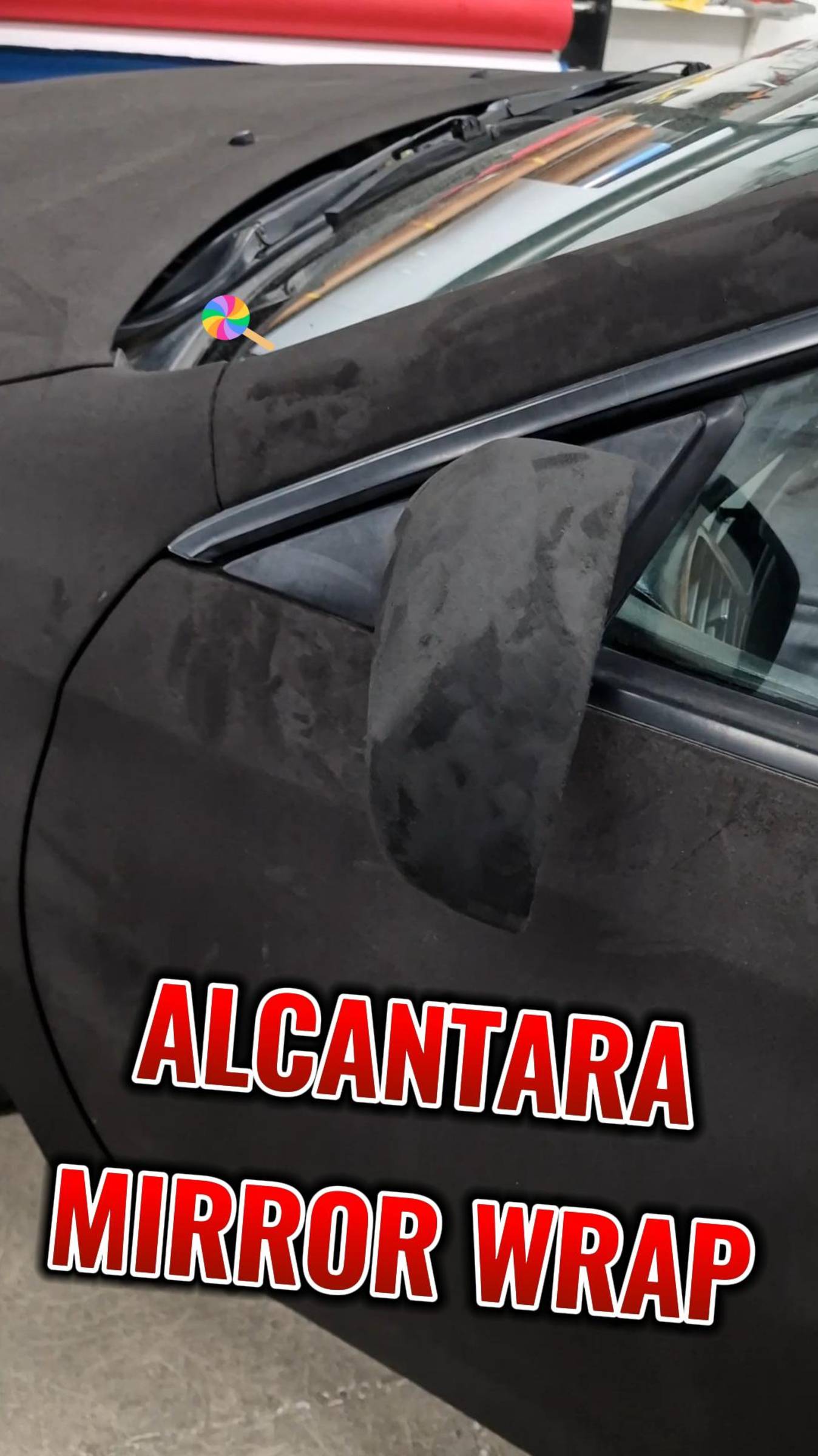 Alcantara Mirror Wrap. Оклейка зеркала в алькантару