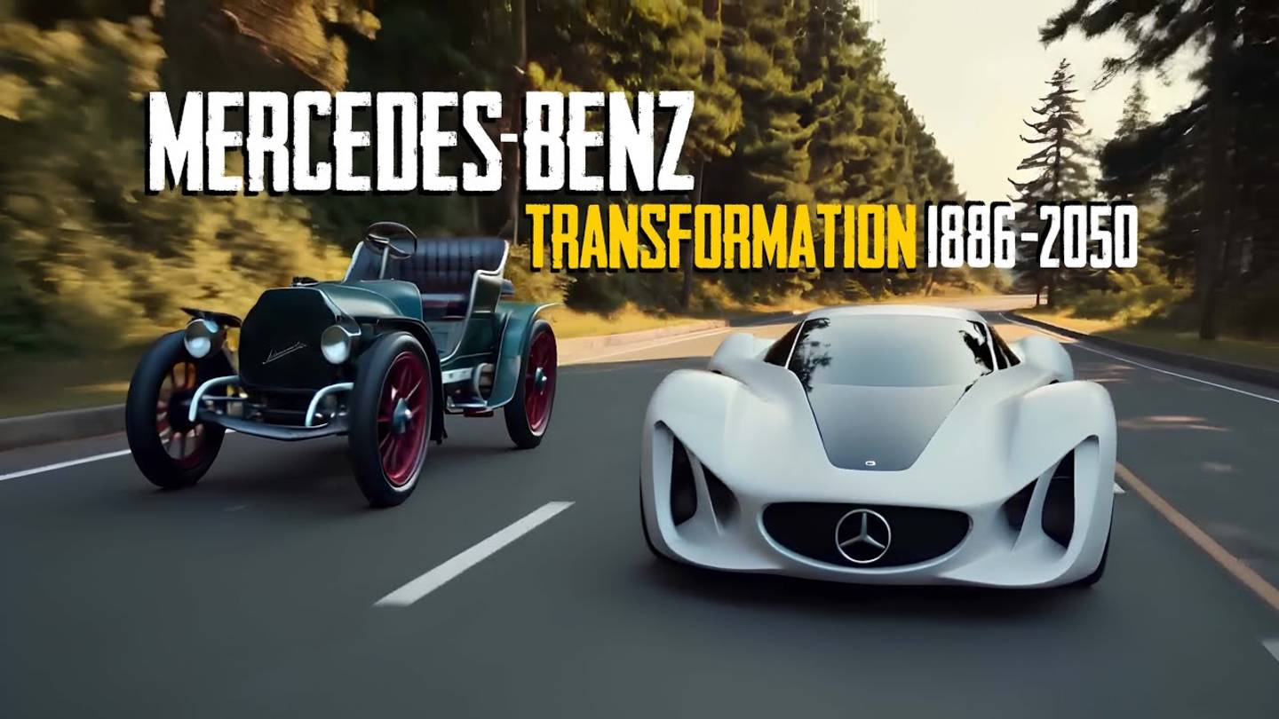 Трансформация автомобилей Mercedes-Benz | 1886 - 2050 Эволюция за 3 минуты
