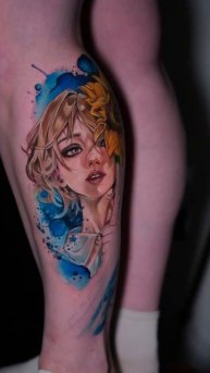 Работа в процессе🌻💙 #татуировка #tattoo #тату #подсолну?