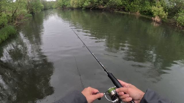 Трудовая весенняя рыбалка на спиннинг на малой реке. Успокоил душу.