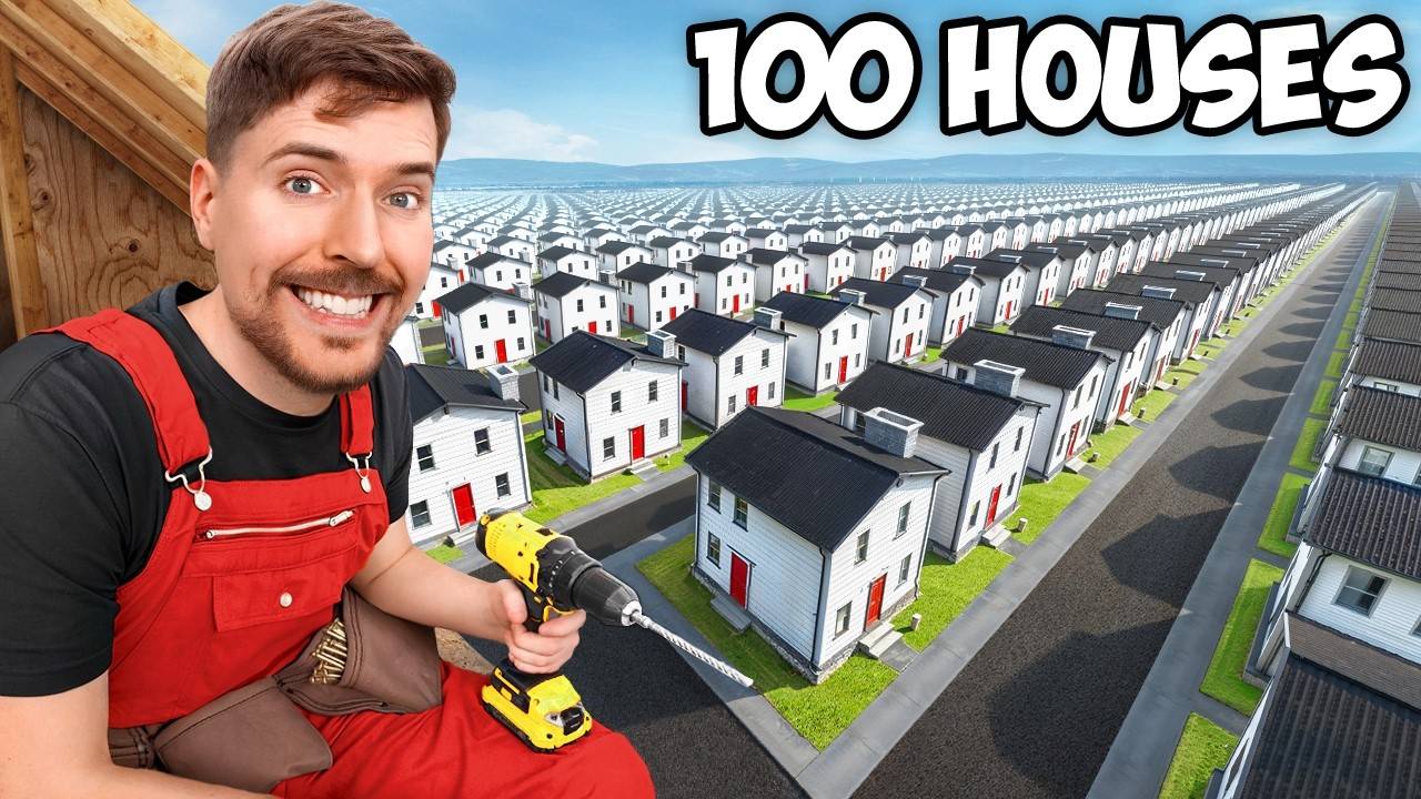 Я Построил 100 Домов и Раздал Их!