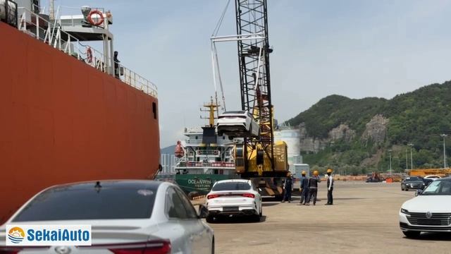 Процесс погрузки авто из Южной Кореи и отправка в Россию. Авто под заказ из Южной Кореи и Японии.
