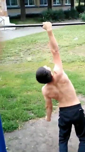 6 one arm pull ups (3 right arm, 3 left arm)