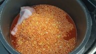 Готовим чечевичный супчик в мультиварке с курицей