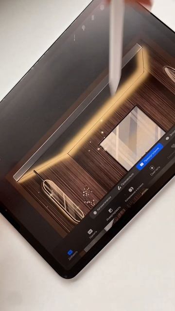Как добавить освещение ↑ Рисуем в procreate #interiorsketch #инте?