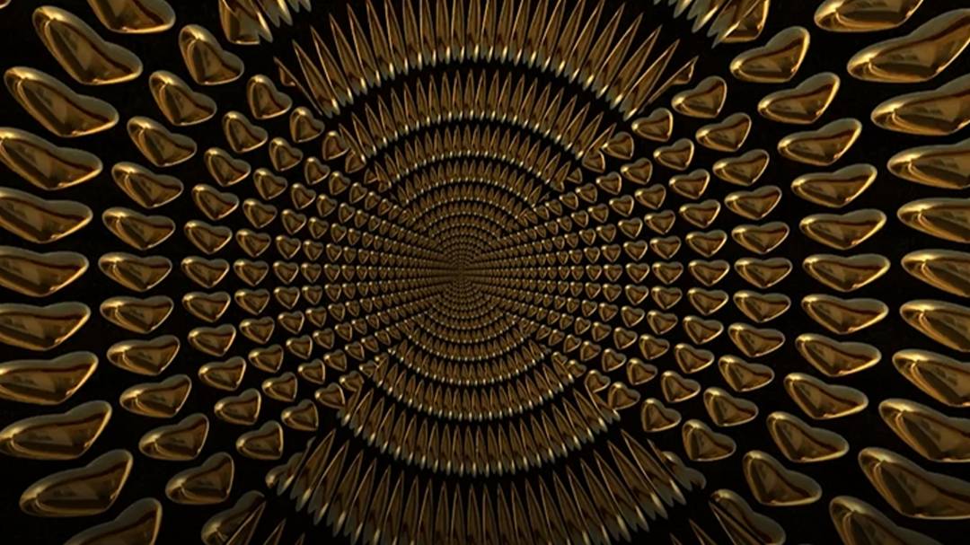 Абстрактный, анимированный золотой фон 5