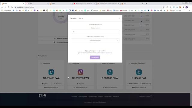 EWA expert отчет за месяц, доход составил 800$