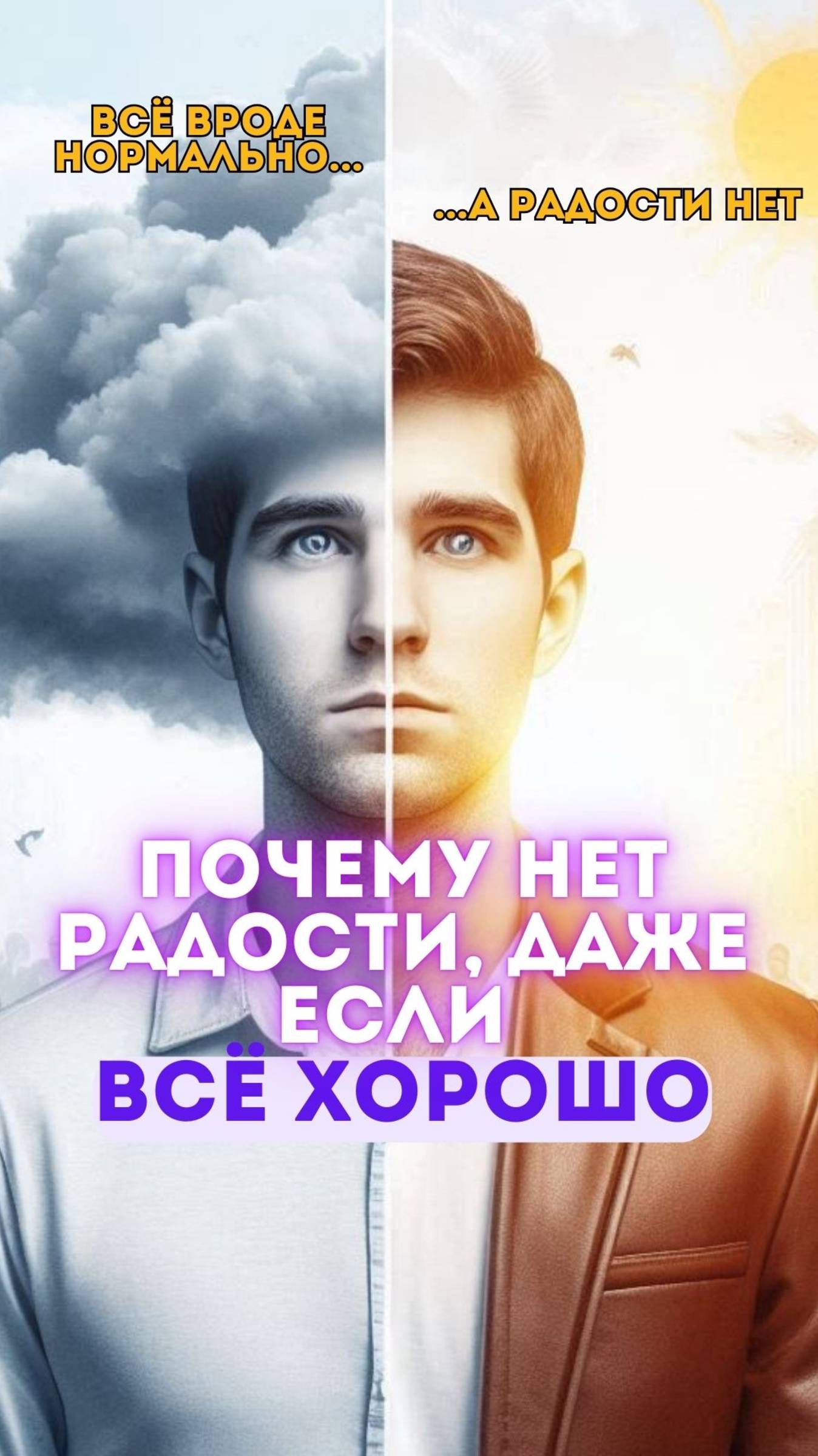 Почему нет радости, даже когда всё нормально?
Радость как будто не про тебя?