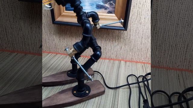 Лампа из труб,Steampunk Homemade stily light,Käsitöö lamp,Tööstus stiilis valgustid